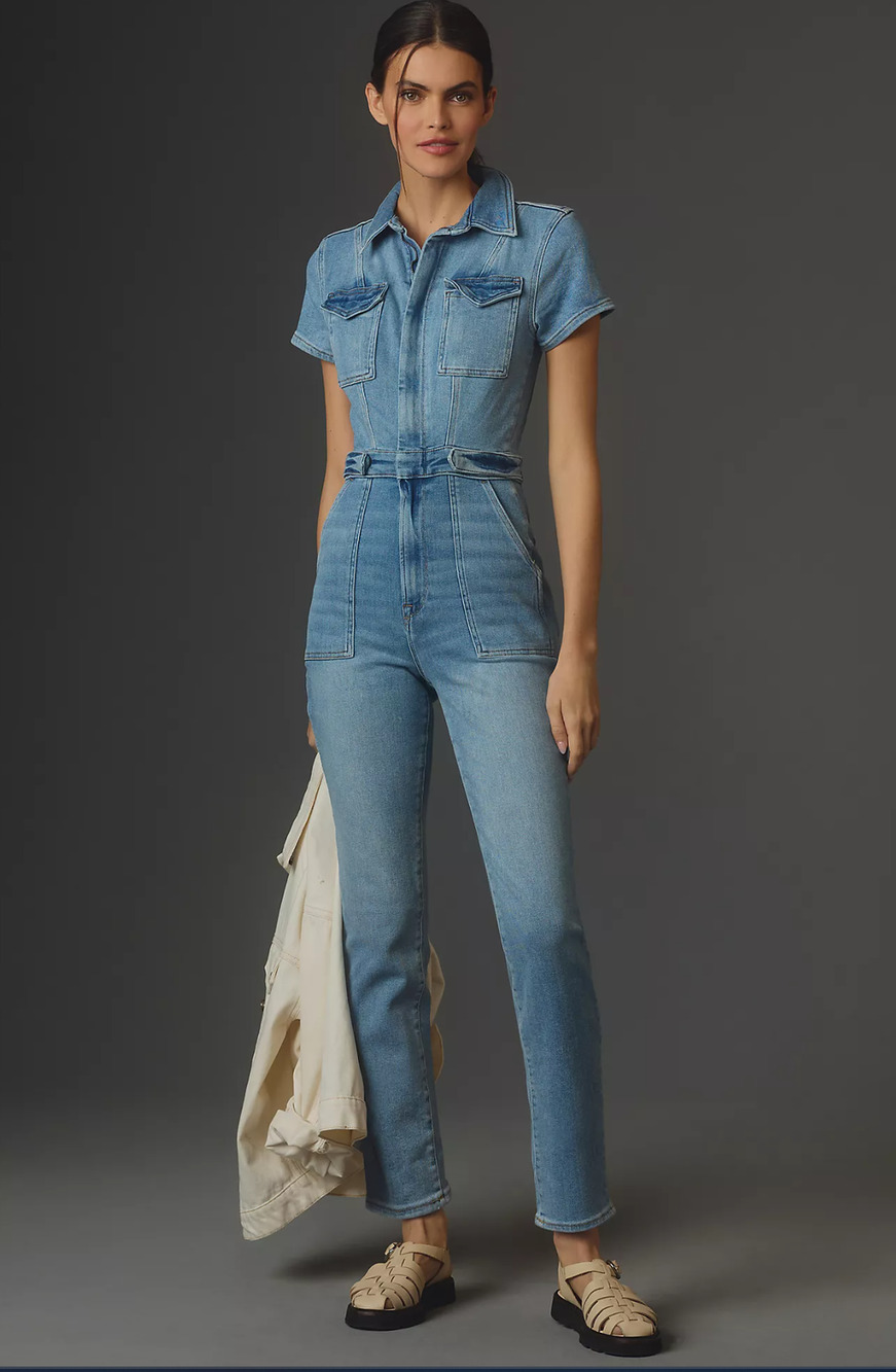 NWT Good American Fit For Success Denim Jumpsuit - Size XS